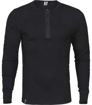 Dovre Grand Dad Rib Schwarz Baumwolle Large Herren