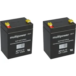 Multipower 12V 2,9Ah Bleigel, für Samitec Hebesysteme zum Selbsteinbau 2 Stück