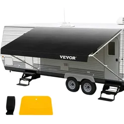 VEVOR Wohnmobil-Markisenstoff Wohnwagen-Anhänger-Ersatzstoff Anthrazit