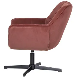 Woood Drehsessel Wibo Samt 71 x 94 x 71 cm Braun/Rot drehbar