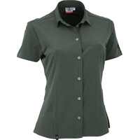 Maul Damen Bluse elast. un, forest green, 38