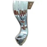 GAJUST Möbelfüße, bronzefarbenes Metall, Sofa-Beine, schlangenförmige Schränke, Füße, Bett, TV-Schrankbeine, 14 cm Höhe (Farbe: helles Chrom), 4 Stück