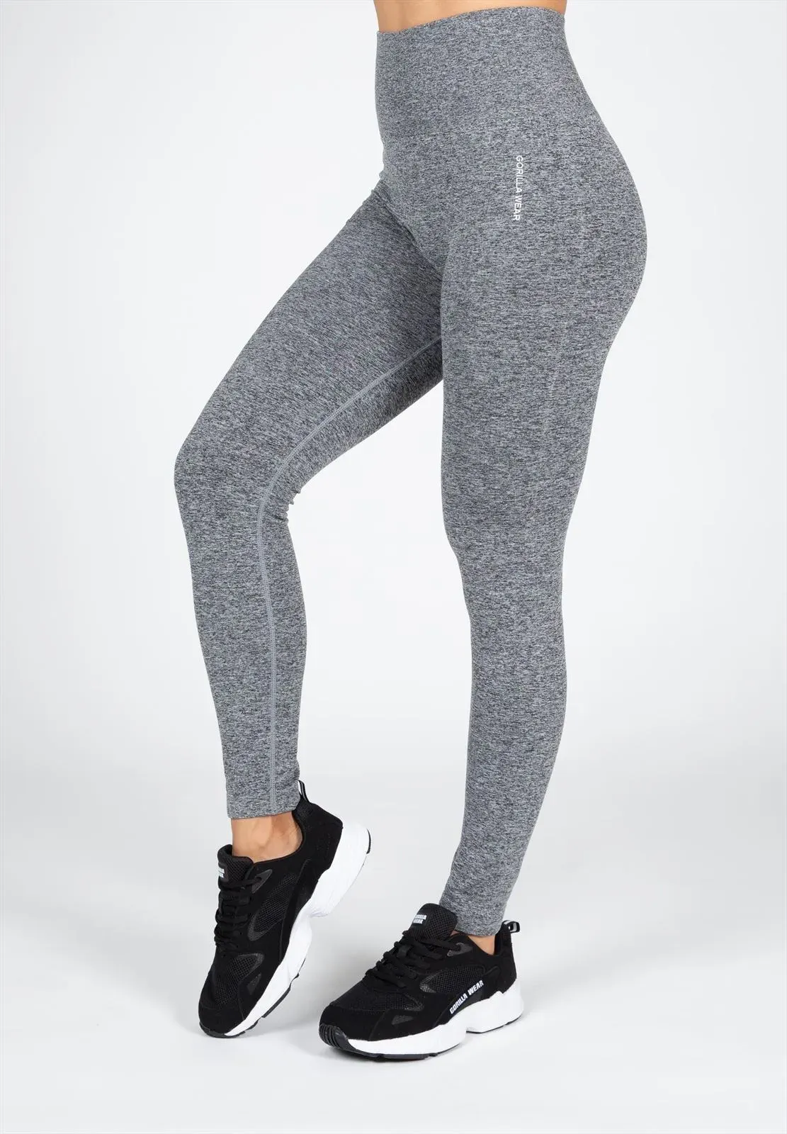 Quincy Nahtloses Leggings - Grau Melange - S/M