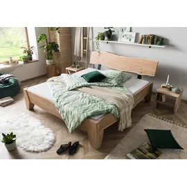 MASSIVMOEBEL24.DE Bett Akazie 180x200 Akazie natur lackiert PURE ACACIA 314