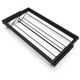 Emuca Metall-Schuh-Regal, Schwarz, Metall, 100x15x52.5 cm, Garderobe, Schuhaufbewahrung, Schuhschränke