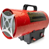 Grafner XXL Gasheizgebläse 15 kW, mit Verbindungsschlauch, Druckminderer, Turbo-Ventilator, Piezozündung, für handelsübliche Gasflaschen, Heiß...