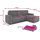 Sofnet Eckcouch Cord 5-Sitzer Grau