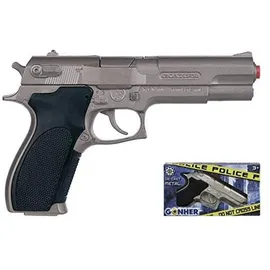 Gonher fancy dress warehouse Gonher - Pistola Delle Forze di Polizia a 8 Colpi, Colore Metallo (45/0)