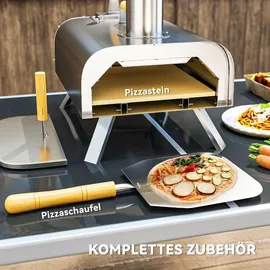 Outsunny Outdoor Pizzaofen silber