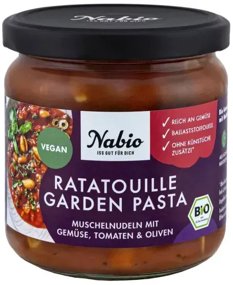 Nabio Fertiggericht Ratatouille Garden Pasta bio