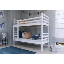 Kids Collective Etagenbett 90 x 200 cm Kiefer massiv weiß