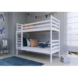Kids Collective Etagenbett 90 x 200 cm Kiefer massiv weiß