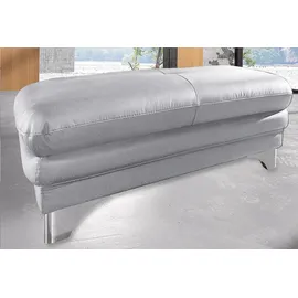 Cotta Polstergarnitur COTTA "Enterprise", grau (hellgrau), Kunstleder SOFTLUX,mit Kopfteilverstellung,mit Armteilverstellung, Sitzmöbel-Sets, Set bestehend aus: 3-Sitzer mit Arm- & Kopfteilverstellung & Hocker