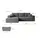 altdecor Ecksofa Cord 2-Sitzer Dunkelgrau