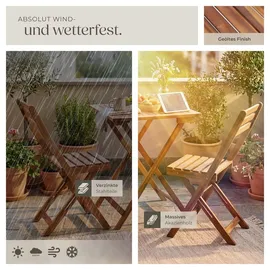 Tectake Bistro-Set Sóller 3-tlg. Braun