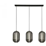 KAWOLA Hängeleuchte BRAGA Hängelampe 3-flammig Glas schwarz