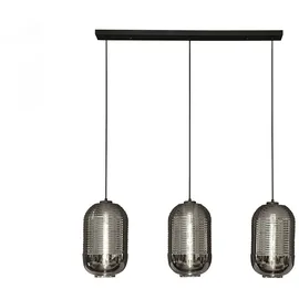 KAWOLA Hängeleuchte BRAGA Hängelampe 3-flammig Glas schwarz