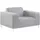 Beliani Sessel Rovigo Polyester 105 x 68 x 84 cm Grau/Weiß mit Kissen