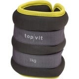 top|vit® 2er Set Gewichtsmanschetten I Laufgewichte für Hände und Füße I 2 x 1,0 kg (gelb)