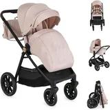 Cangaroo Kombikinderwagen Celebrity 2 in 1 Stoßdämpfer PU-Rollen Wickeltasche rosa