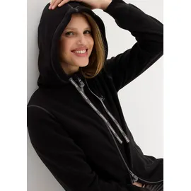 bonprix Fleecejacke Schwarz S