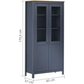 vidaXL Highboard 85 x 170,5 x 37 cm Grau