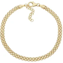 FIRETTI Armkette FIRETTI "Schmuck Geschenk Gold 585 Armschmuck Armband Goldarmband Bismarckkette", gold (gelbgoldfarben), Armbänder, Damen, 22cm, Gelbgold 585, Armkette