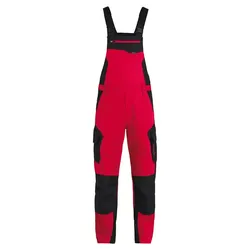 Latzhose "PASCAL" - 58 - rot/schwarz