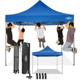 COBIZI Faltpavillon 3x3 Wasserdicht Stabil Winterfest ohne Seitenwand,Pop Up Pavillon Partyzelt,Sonnenschutz Gartenpavillon,Pavillon Faltbar mit Handtasche(3 mal 3m Blau)