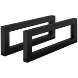 ML-Design Wandkonsole Schwarz, Metall, 15x3x45 cm, Wohnzimmer, Regale, Wandboards