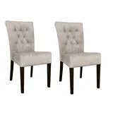 Home Affaire Ravenna weiß (milky, buche wenge), B:47cm H:93cm T:64cm, Massivholz, Spanplatte, Stühle, Esszimmerstuhl mit Knopfheftung