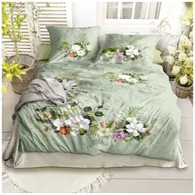 IRISETTE Wave 8711 Floral Grün 155 x 220 cm + 80 x 80 cm