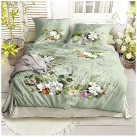 IRISETTE Wave 8711 Floral Grün 155 x 220 cm + 80 x 80 cm