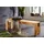 MASSIVMOEBEL24.DE Sitzbank Holzbank Braun 140 x 35 x 45 cm