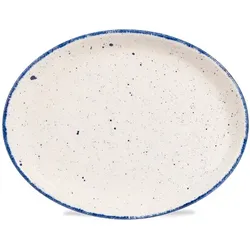 Churchill 12 x Platte oval 30,5cm STONECAST HINTS indigo