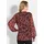 GOLDNER Druckbluse mit Rüschen rot 23