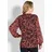 GOLDNER Druckbluse mit Rüschen rot 23