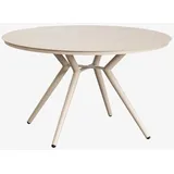 Sklum - Valerie runder Gartentisch aus Aluminium Beige Tapioca Ø125 cm