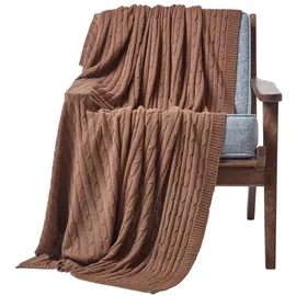 Homescapes Kuscheldecke 150 x 200 cm Braun