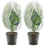 2 Stück Insektenschutznetz Pflanzenschutznetz Gemüsenetz, Garten Insektennetz Vogelschutznetz Mit Kordelzug Und Reißverschluss, Pflanzen Feinmaschig Gartennetz Für Obst Gemüse Blumen(80x120cm)