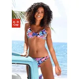 BENCH Bikini-Top Damen Schwarz/Mehrfarbig 36 Cup A/B