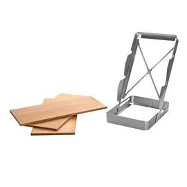 All'Grill Räucherbrett Treppe 30 x 28 x 26 cm Edelstahl weiß