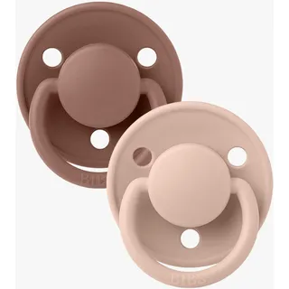 Bibs Schnuller De Lux 2er-Pack, Silicone, Woodchuck/Blush