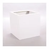eleganteinrichten Pflanzkübel 50 x 50 x 50 cm Perlmutt-Weiß