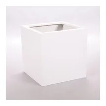 eleganteinrichten Pflanzkübel 50 x 50 x 50 cm Perlmutt-Weiß