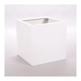 eleganteinrichten Pflanzkübel 50 x 50 x 50 cm Perlmutt-Weiß