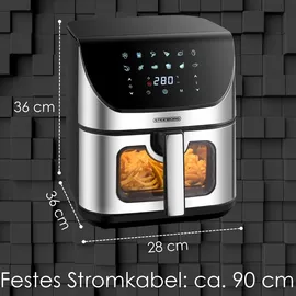Steinborg Heißluftfritteuse 8 Liter schwarz