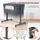 Costway 3 in 1 Beistellbett Dunkelgrau 70 x 140 cm