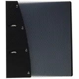 Veloflex 1151480 Ringordner Diamond, Ringbuch, DIN A5, 2-Ring-Mechanik, 20 mm, PP-Vollkunststoff, schwarz