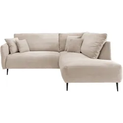 Ecksofa INOSIGN "Vanilla L-Form", beige, B:255cm T:190cm, Sofas, Armlehnenfunktion